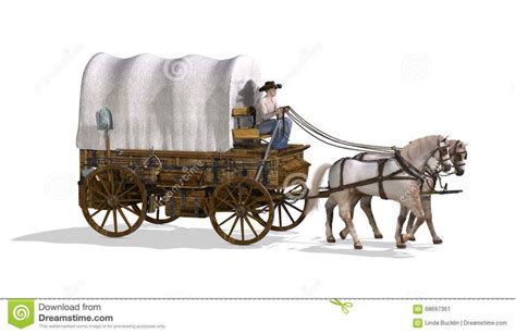 Covered Wagon stock illustration. Illustration of 1800s - 68697361 | Covered wagon, Concept art ...