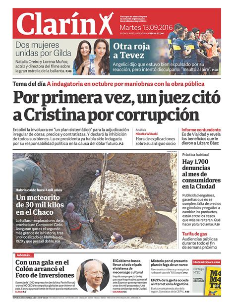 Clarín Argentina Martes 13 De Septiembre De 2016 Infobae