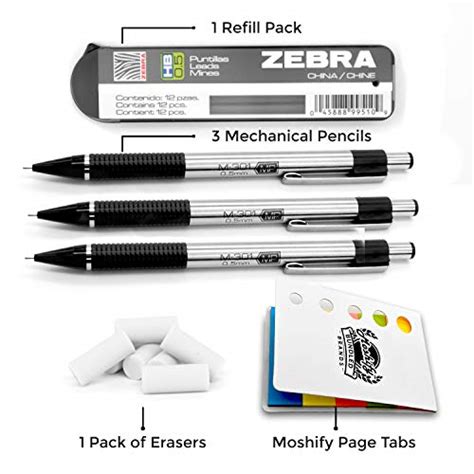 Zebra M301 Stainless Steel Mechanical Pencil Set 05mm Point Size