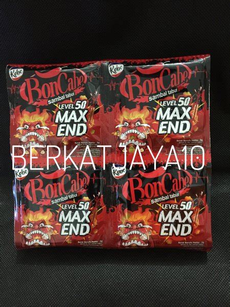 Jual Kobe BonCabe Sambal Tabur MAX END Sachet 4gr Level 50 Halal MAXEND