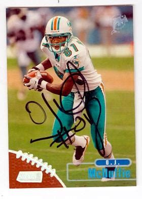 Oj Mcduffie Autographed Football Card Miami Dolphins Topps