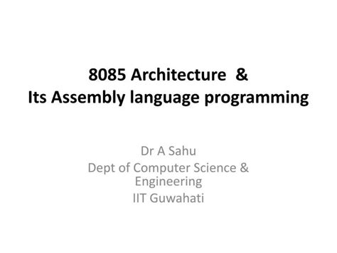 Ppt Architecture Its Assembly Language Programming Powerpoint