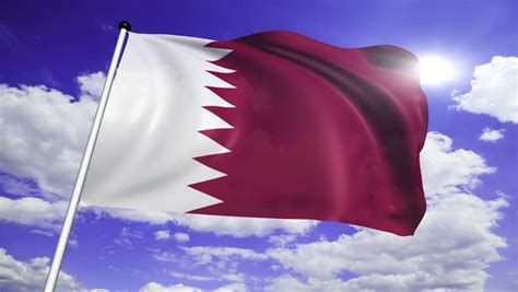 Qatar National Flag On The Sky Stock Footage Video 4535378 - Shutterstock