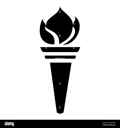 Torch symbol icon illustration Stock Photo - Alamy