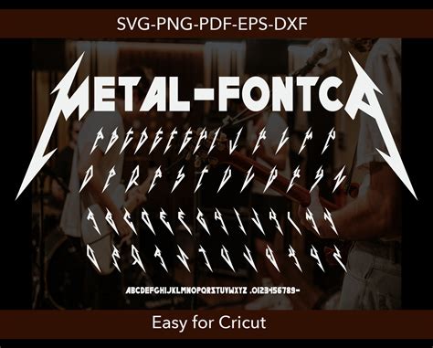 Rock Font Svg, Metal Rock Font Svg, Metallica Shirt Svg, Metallica Font ...