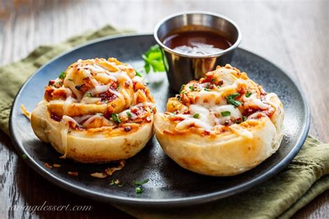 Cheesy Bbq Chicken Pizza Rolls Recipe Saving Room For Dessert