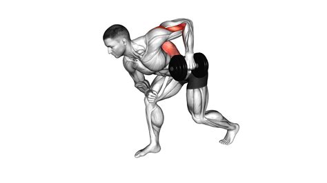 Dumbbell Split Stance Bent Over Row Male Exercise Guide Tips