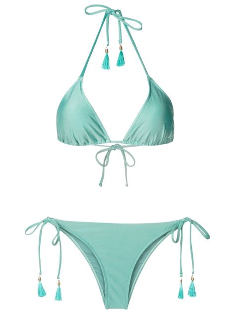 Lygia Nanny Maya Tie Fastening Bikini Set Farfetch