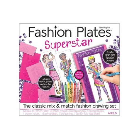 Playmonster Fashion Plates Superstar Drawing Set 1 Unit Kroger