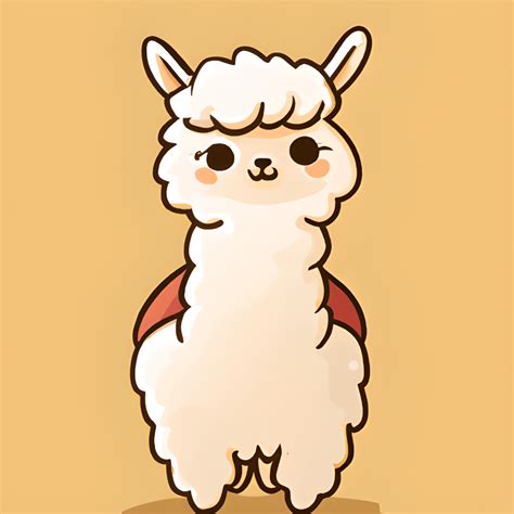 Cute Llama Kawaii Chibi Illustration Creative Fabrica