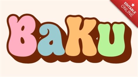 Baku Efecto Retro Hippie Trippy Generador De Efectos De Texto