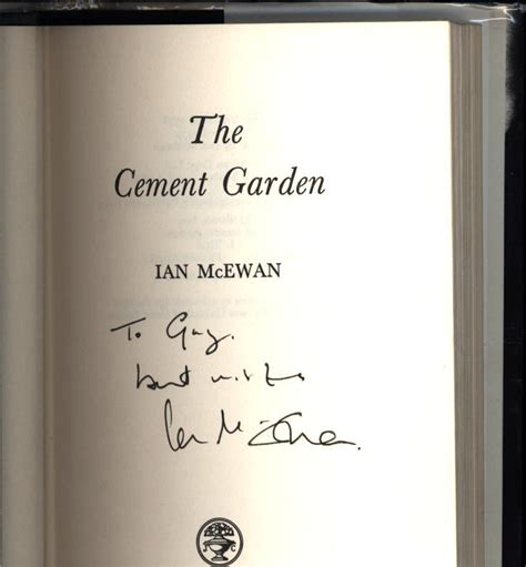 The Cement Garden Signed By Mcewan Ian Near Fine Hardcover