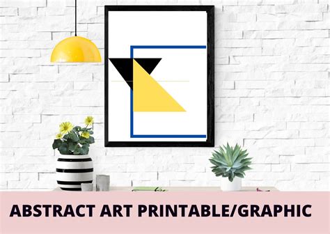 Yellow Black Abstract Art Printable Graphic by Articolory · Creative ...