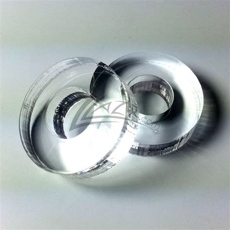 Washer 14 Thick Circles 34x14 Clear Acrylic And 516 Hole Zlazr