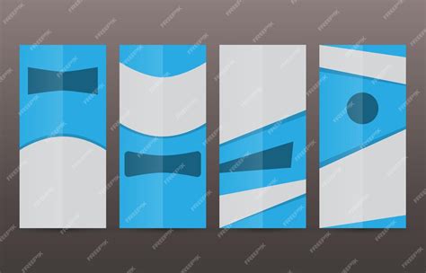 Premium Vector Set Vertical Banners Blue Background04