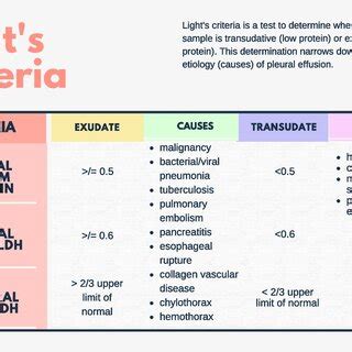 Infographic depicting Light’s Criteria explanation of distinguishing... | Download Scientific ...