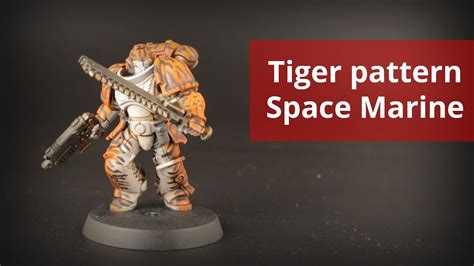 Tiger Pattern Space Marine Painting A Test Model For A Custom Chapter