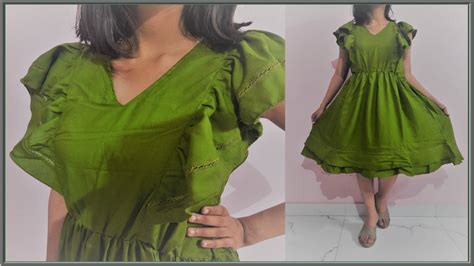 Designer Frill Frock Cutting And Stitching Most Beautiful And Easiest