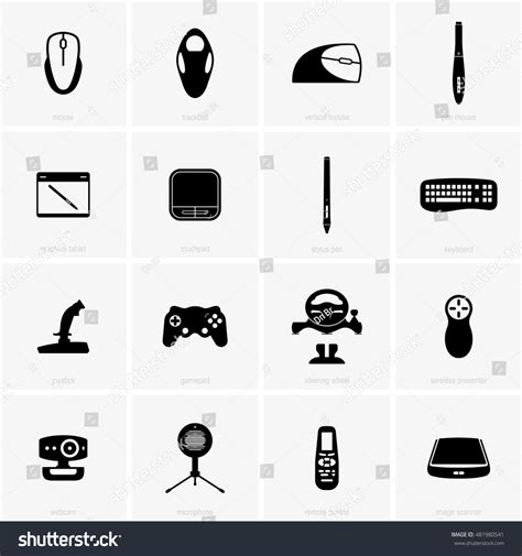 Computer Input Devices Vector Symbols Stock Vector (Royalty Free ...