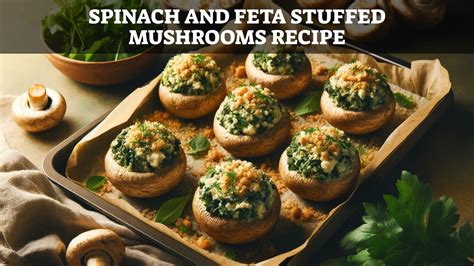 Spinach And Feta Stuffed Mushrooms Recipe Mediterranean Diet Guru