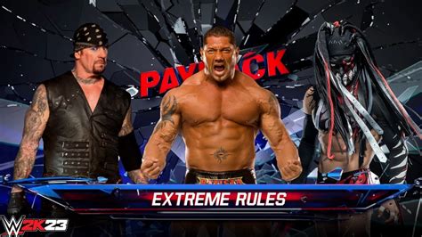 Full Match Batista Vs Undertaker Vs Demon Finn Balor Extreme Rules