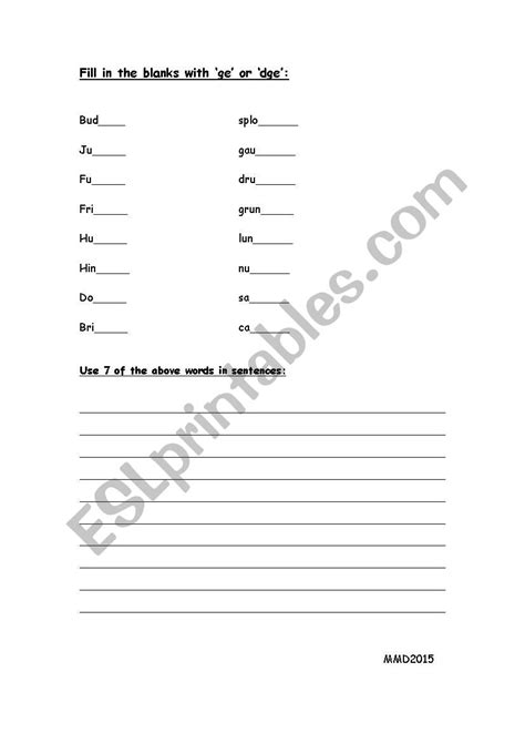 Dge Worksheets