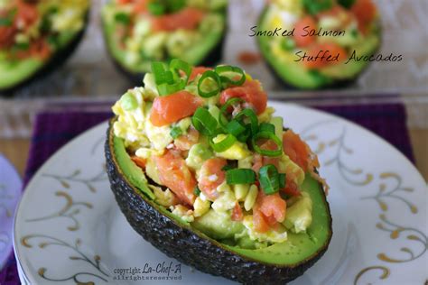 La Chef A Smoked Salmon Stuffed Avocados