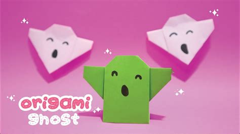 How To Make Cute Origami Ghost Step By Step Easy Instructions Youtube