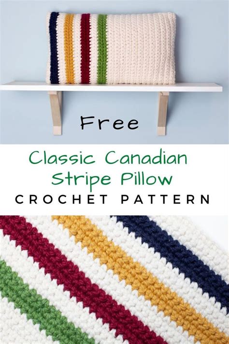 Hudson Bay Inspired Pillow Pattern Free Crochet Crochet Pillow