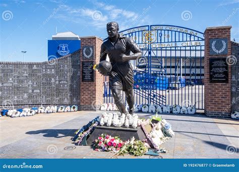 Statue of Dixie Dean Outside Goodison Park Liverpool May 2020 Editorial ...