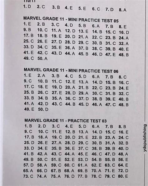 merhaba yds publishing marvel 11 practise testlerden 1 2 3 4 5 6 nın