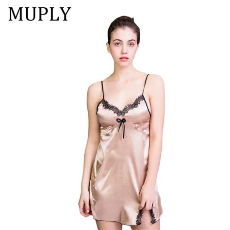 Aliexpress Buy MUPLY Sexy Nightgown Lingerie Fashion Patchwork