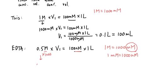 SOLVED Given The Following Stock Solutions 1 M Tris PH 7 5 0 5 M