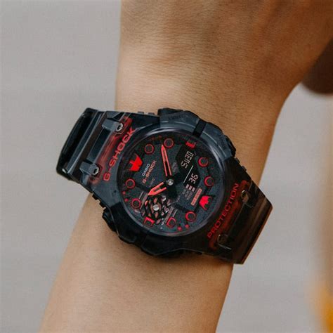 Casio卡西歐 G Shock 藍牙 碳纖維核心防護 半透明 機械戰甲 電競黑紅 Ga B001g 1a 46mm G Shock Yahoo奇摩購物中心