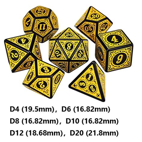 The Most Popular D20 Dice Setdice Setsdnd Dice Setmetal Dice Set