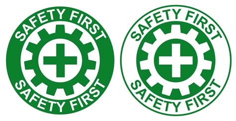 safety first logo design signage printable sign for safely at workplace ...