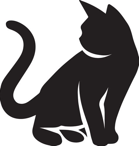 Cat vector silhouette illustration black color 27476142 Vector Art at Vecteezy