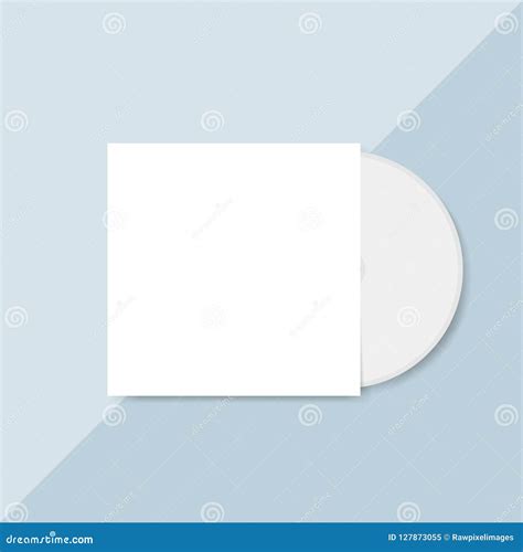 Blank CD Cover Design Mockup Vector Stock Illustration - Illustration ...