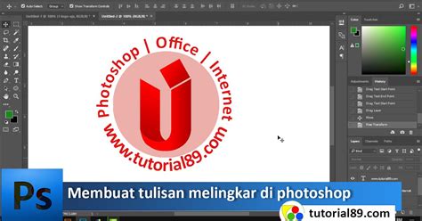 Cara Mudah Membuat Tulisan Melingkar Atau Melengkung Di Photoshop