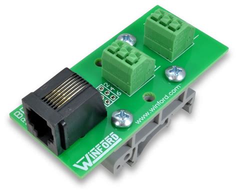 Rj Rj P C Modular Jack Breakout Board With Spring Connection