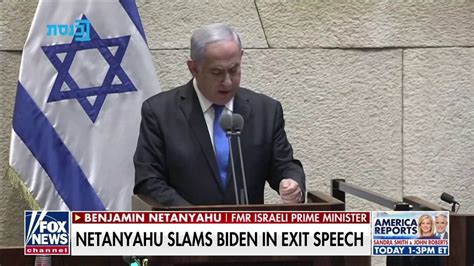 Netanyahu Tries To Go Scorched Earth In Last Speech Swipes At Biden Administration Over Iran