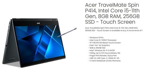 Manufacturer Refurbished Acer Travelmate Spin Fhd Ips Touchscreen