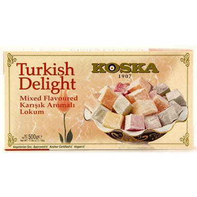 Koska Mixed Flavoured Turkish Delight 500g Traditional Turk