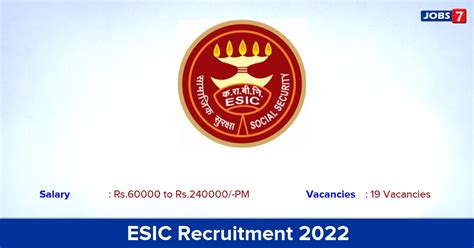 Esic Recruitment Senior Resident Posts Apply Through An Email