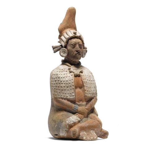 66 A Maya Seated Nobleman Jaina Late Classic Ca A D 550 950