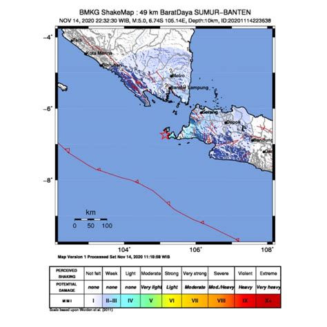 Gempa Magnitudo 5 0 Guncang Wilayah Sumur Provinsi Banten Tidak