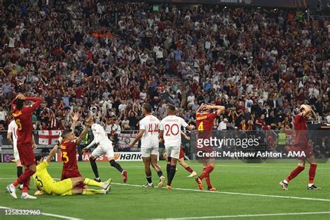 Players Of As Roma React During The Uefa Europa League 202223 Final News Photo Getty Images