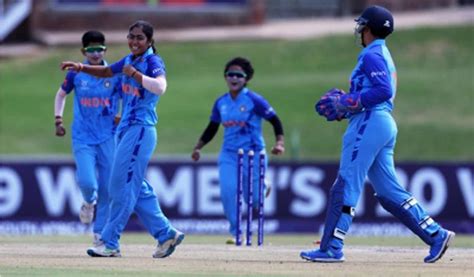 Womens U 19 T20 World Cup Parshavi Chopra Guides India To Seven