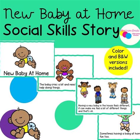 New Baby At Home Social Skills Story Printable Social Skills Etsy