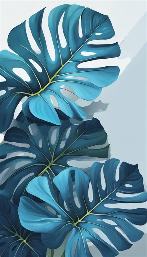 Monstera Plant Aesthetic Illustration Backgrounds Free High Res